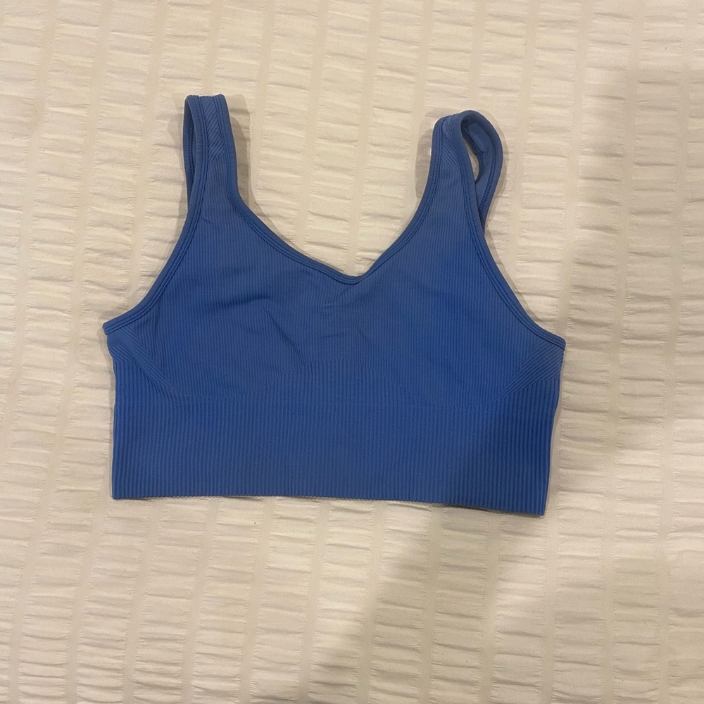 Blue sports bra size medium